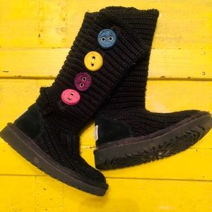 UGG Boots - knit candy buttons